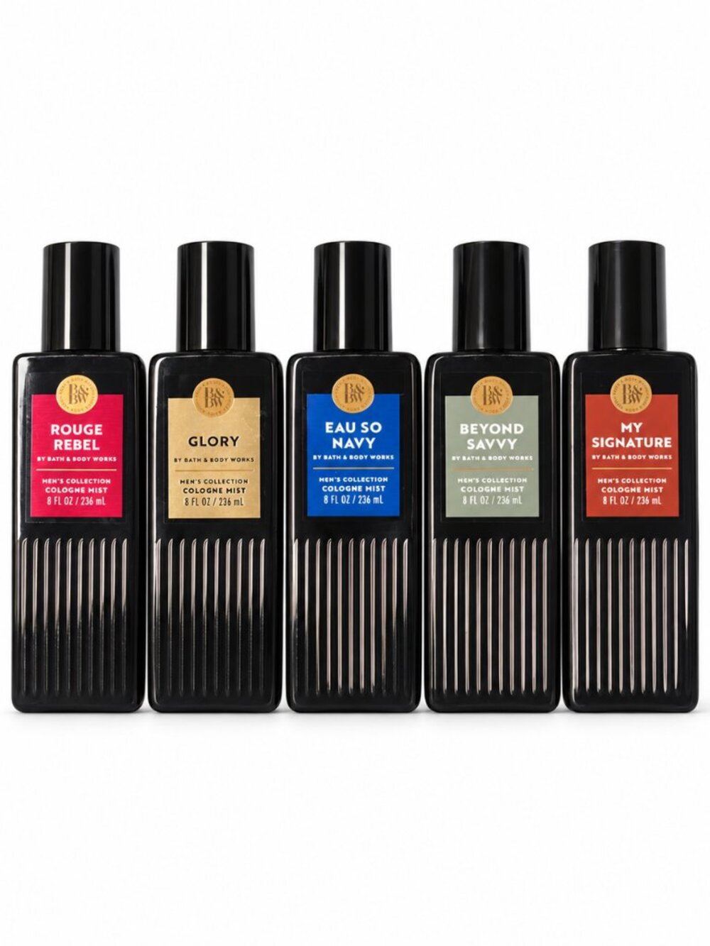 Bath & Body Works Men's Fragrance Mist 5-Bottle Lot 8 oz Each
